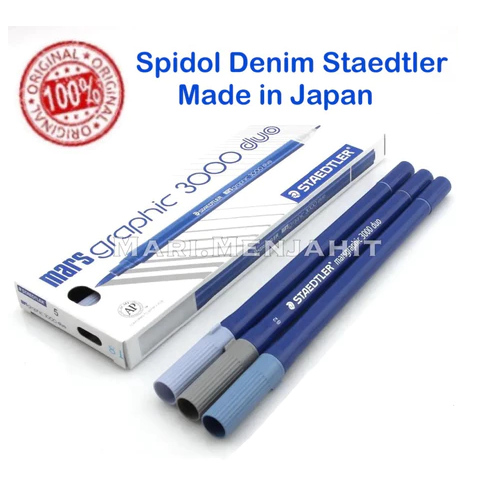 

Spidol Denim / Marker Jeans Staedtler / Staedler / Steadtler / Steadler MarsGraphic 3000 Duo Marker 100% Original
