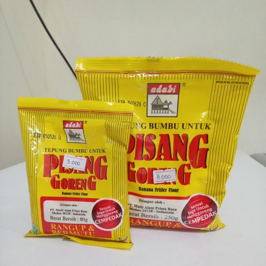 

adabi tepung bumbu untuk pisang goreng 80g,250g