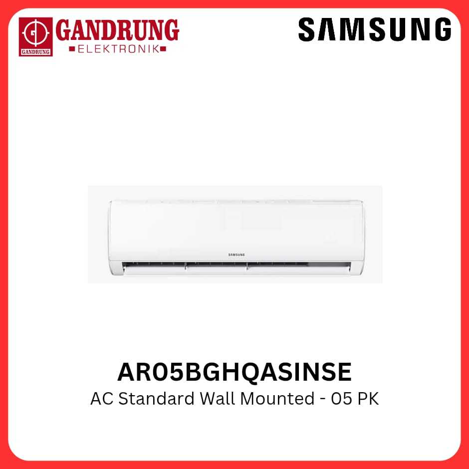 SAMSUNG AC 1/2 PK Split Standar - AR05BGHQASINSE (Unit Indoor & Outdoor)
