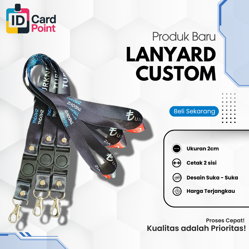 

Tali Lanyard Custom Ukuran 2cm 2sisi Bisa Request Nama & Logo