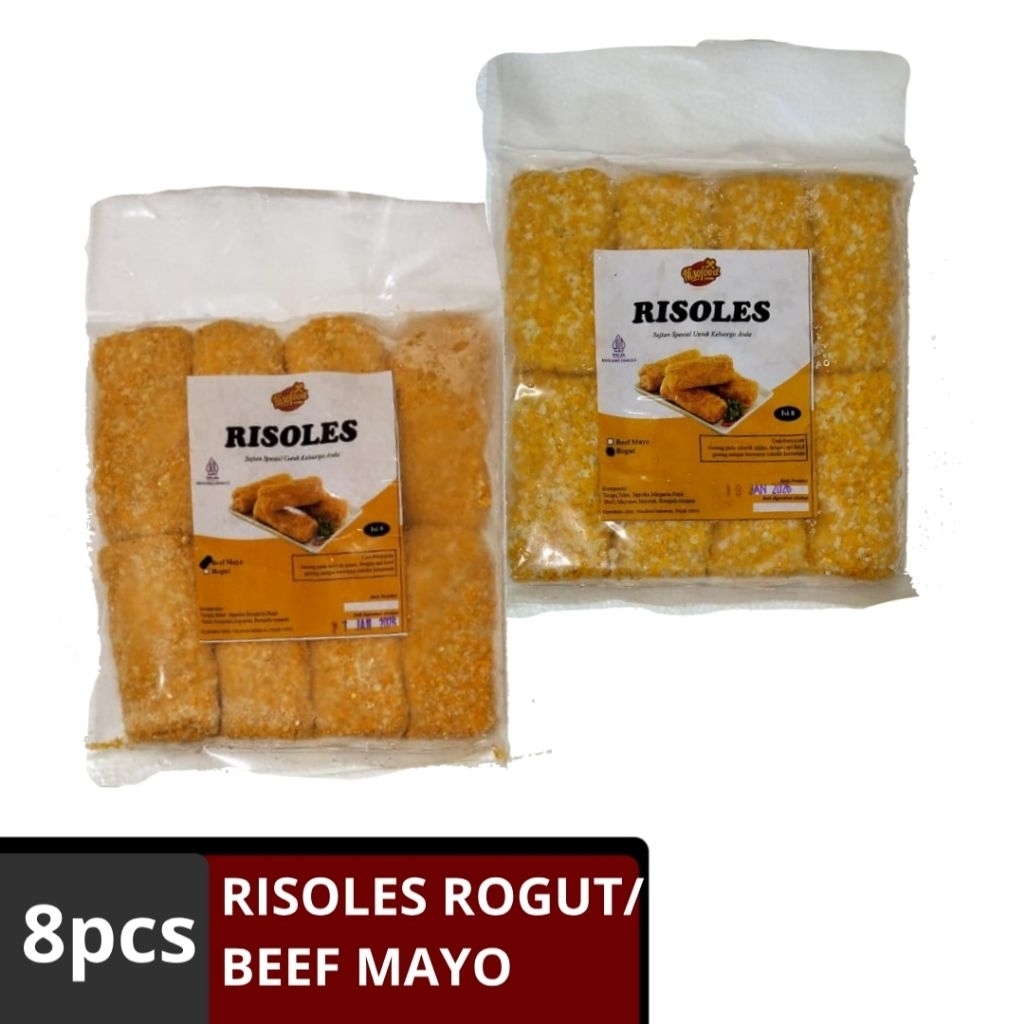 

RISOLES ROGOUT /BEEF MAYO ISI 8PCS RISOL BEEF MAYO RISOL ROGUT AYAM MAKANAN BEKU FROZEN FOOD
