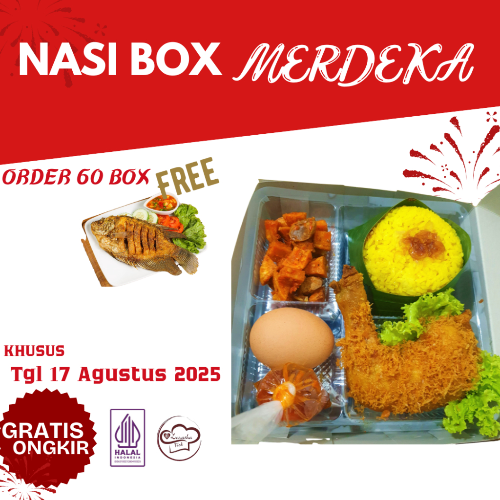 

Jual Nasi Box Ayam Goreng Serundeng/Paket Nasi Box Murah/Nasi Box Larasha