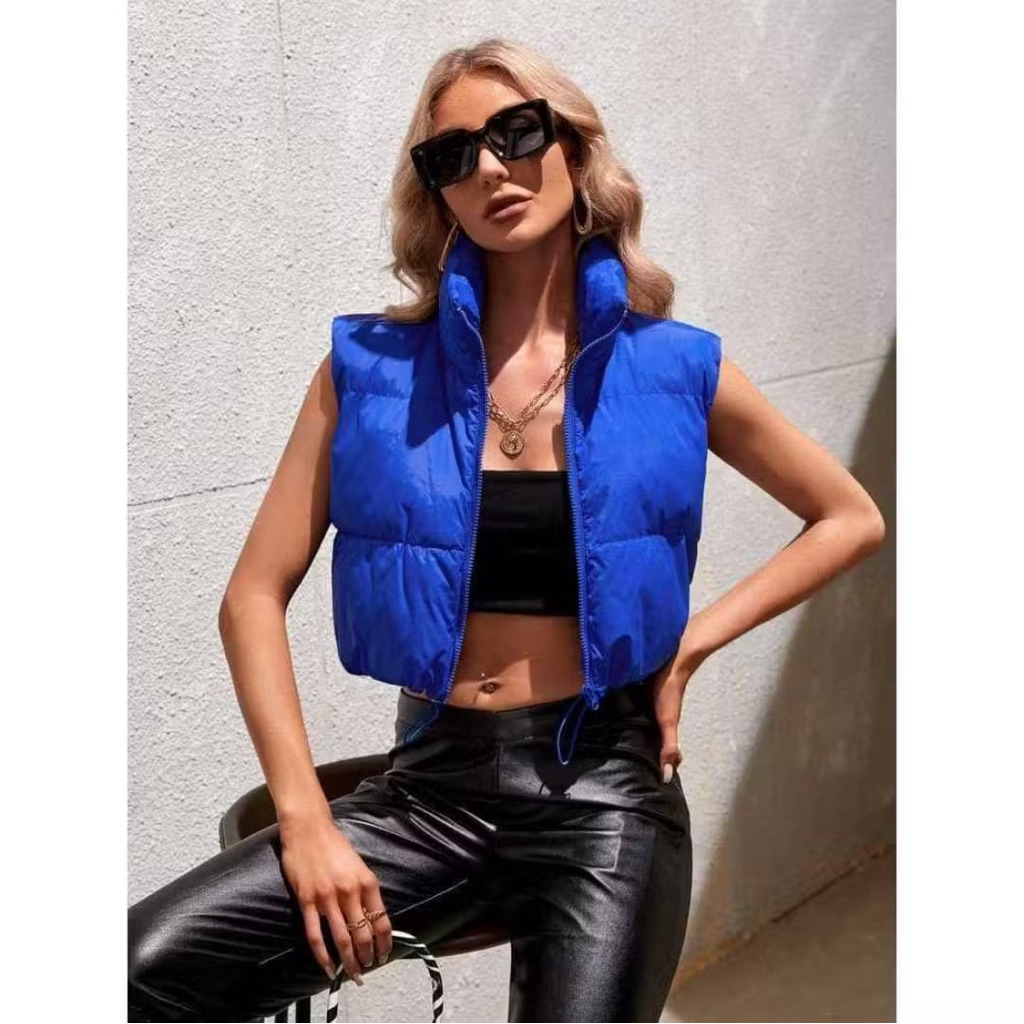 NATS_ROMPI WINTER CROP WAISTCOAT WANITA PENDEK TEBAL KEKINIAN