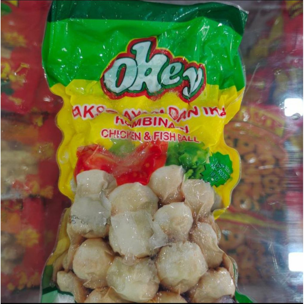 

bakso ayam dan ikan okey berat 500 gram frozen food