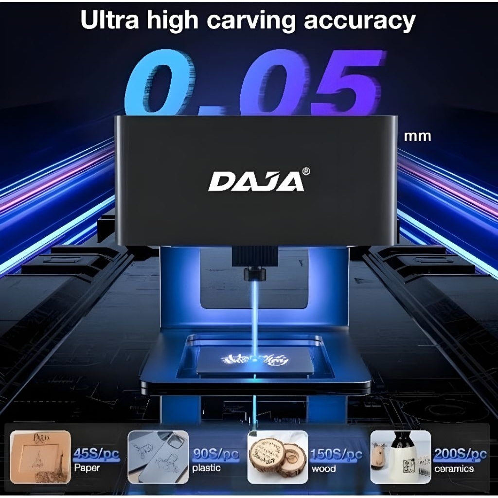 DAJA Laser Engraving Machine Mesin Ukir Kayu DAJA DJ6 Mesin Ukiran Laser Mini Portable