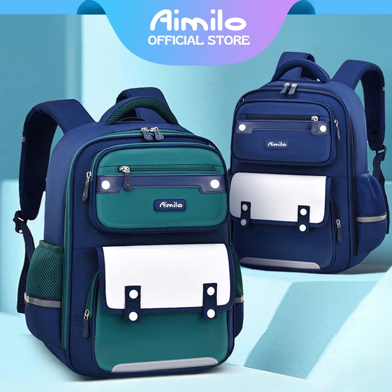 [READY] Aimilo Tas Ransel Sekolah Laki Laki Gaya Inggris Tas Ransel SD Tas Ransel Anak