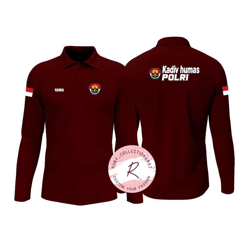 KAOS MODEL POLO KERAH KADIV HUMAS POLRI - KAOS POLO SHIRT KADIV HUMAS POLRI