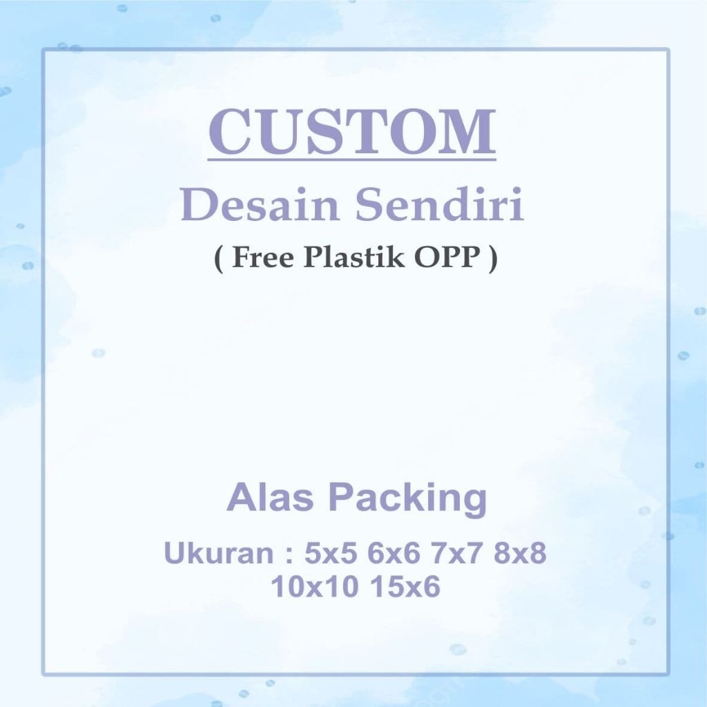 

Alas packing free plastik opp