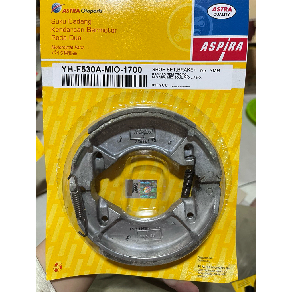 KAMPAS REM BELAKANG MIO NEW / MIO J / FINO / SOUL ASPIRA + PER KAMPAS