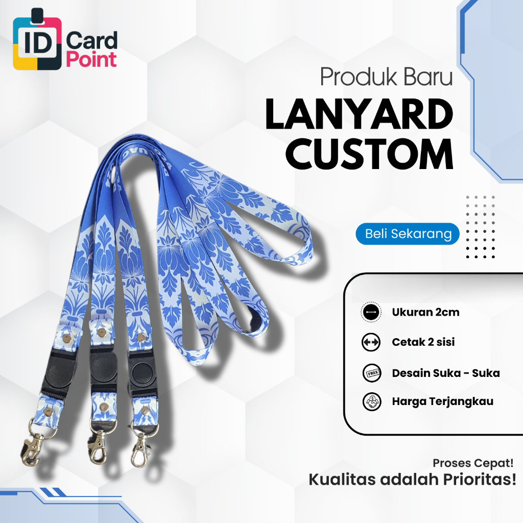 

Lanyard Custom Desain Bebas | Cetak Logo & Nama | Desain Eksklusif