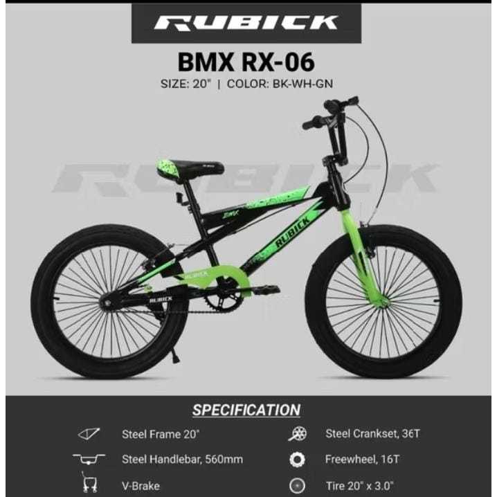 Sepeda BMX 20 Inch RUBICK RX06 Ban Jumbo Sepeda Anak Laki Laki