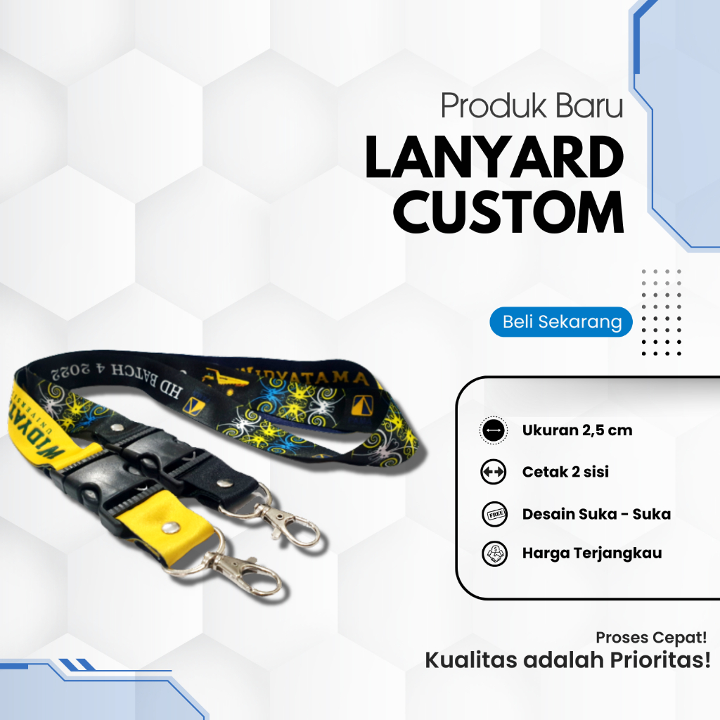 

Lanyard Custom 2,5cm 2 sisi | Solusi Identitas Visual Seragam & Rapi