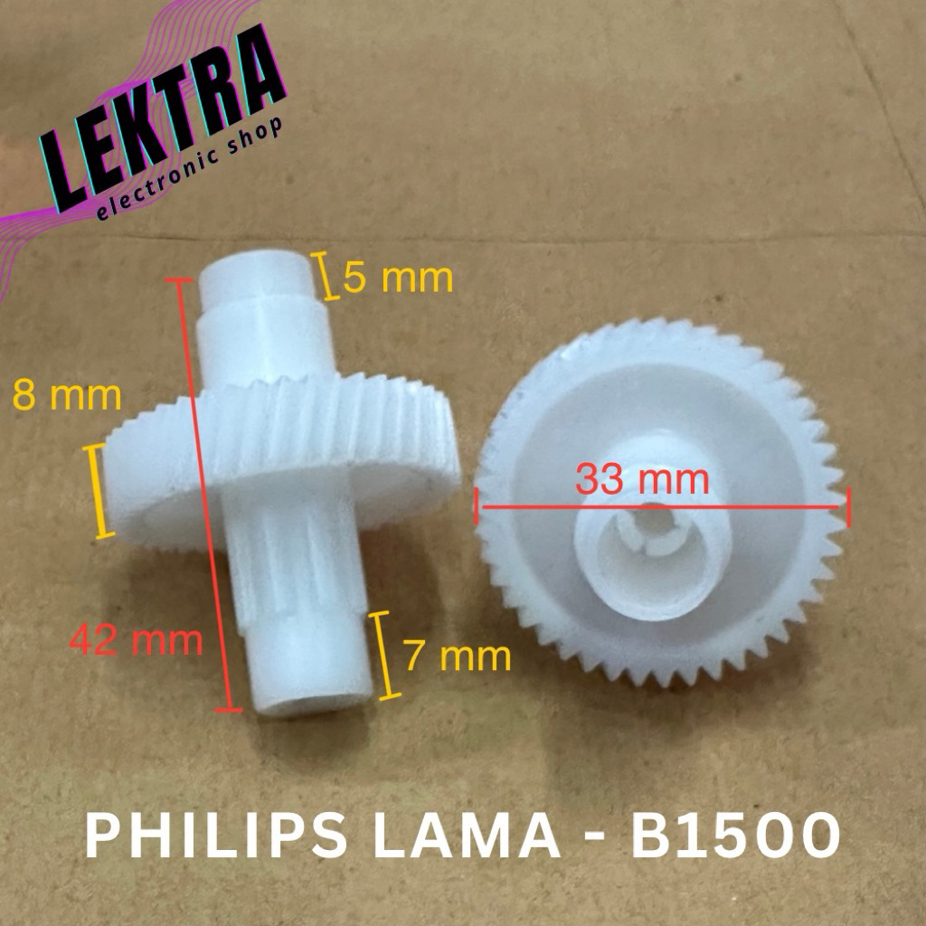 Gigi Mixer Philips B1500 Model Lama Pendek B 1500 Sepasang 1 set Gear Gerigi Panjang