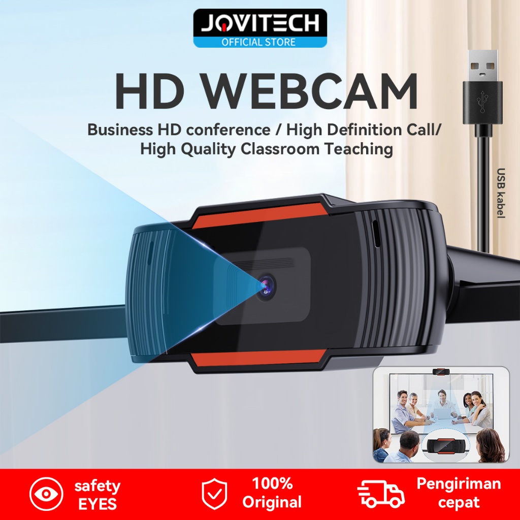 Jovitech Webcam HD Video With Microphone Webcam For PC Computer Laptop Webcam HD Camera Plug and Pla