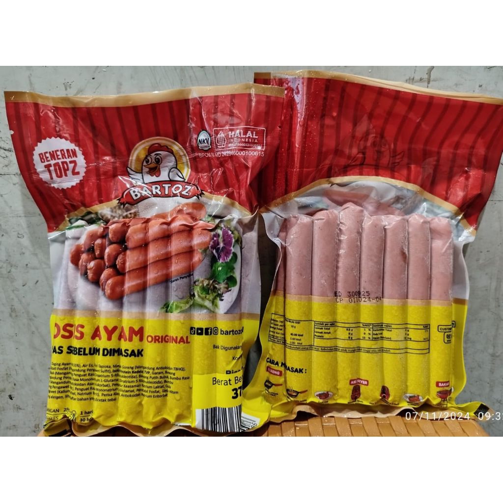 

Sosis Ayam Bartoz 375 gram