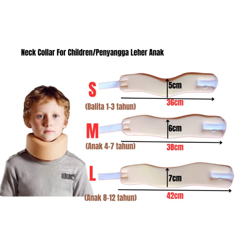 Penyangga Leher anak dan balita /cervical collar for children / collar neck for children / busa peny