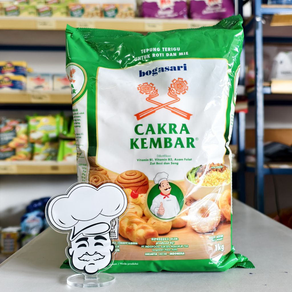 

Tepung Cakra Kembar Premium 1Kg / Tepung Protein Tinggi 1Kg