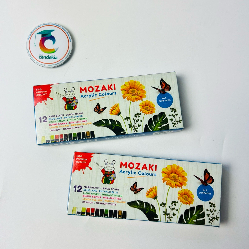 

Cat Akrilik Acrylic Colours MOZAKI 12 Warna