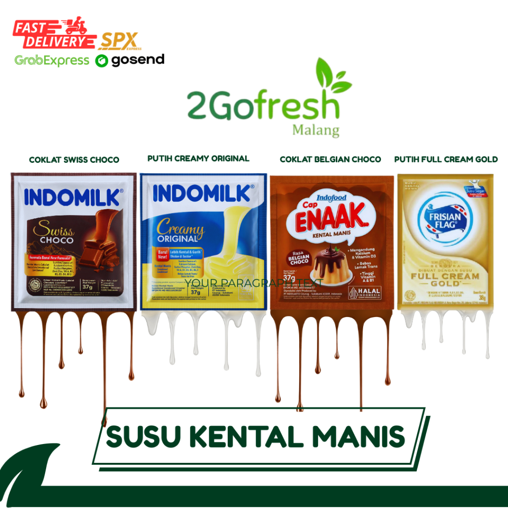 

Susu Kental Manis Coklat Putih Choco Full Cream | 2Gofresh | Sayuran | Ayam | Ikan | Daging | Dapur | instant | Fresh | Halal |