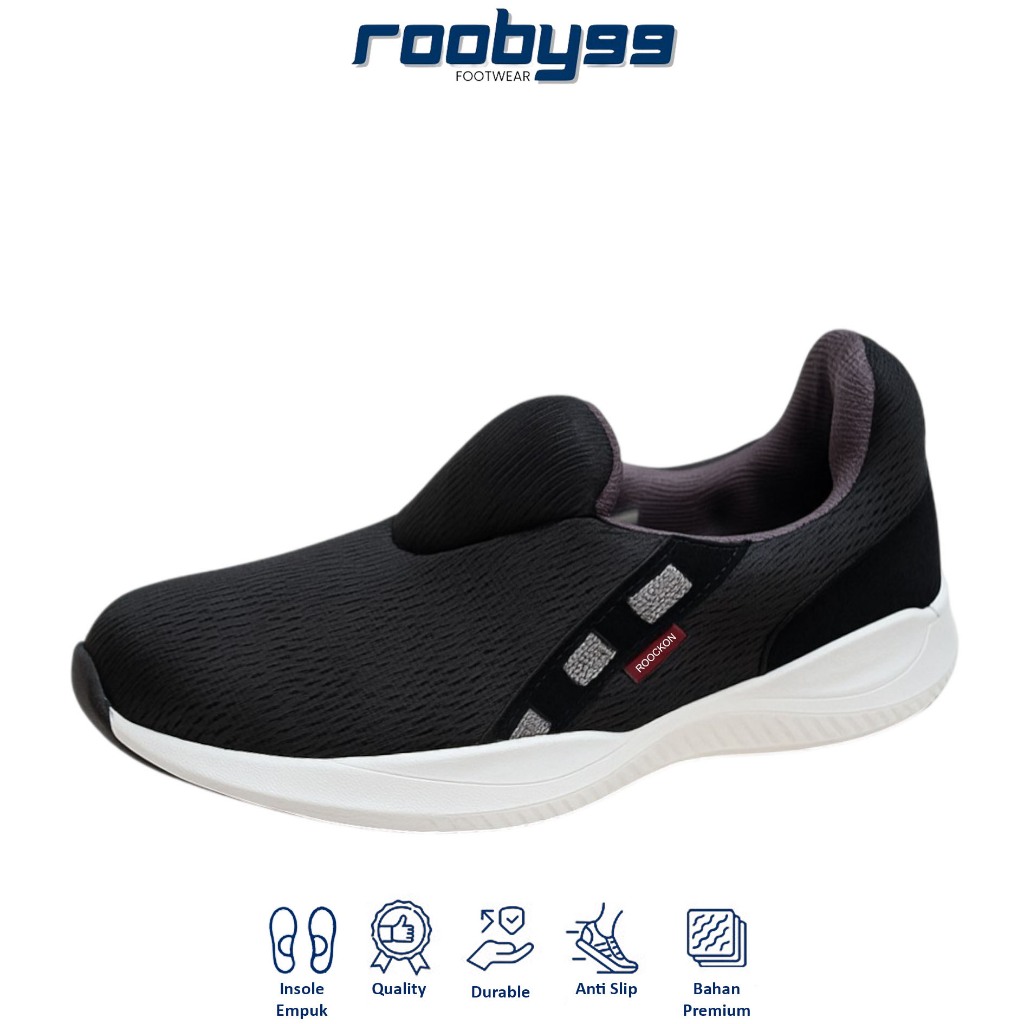 Sepatu Sneakers Pria Sepatu Casual Slip On Sepatu Sport Olahraga Cowok Roxy