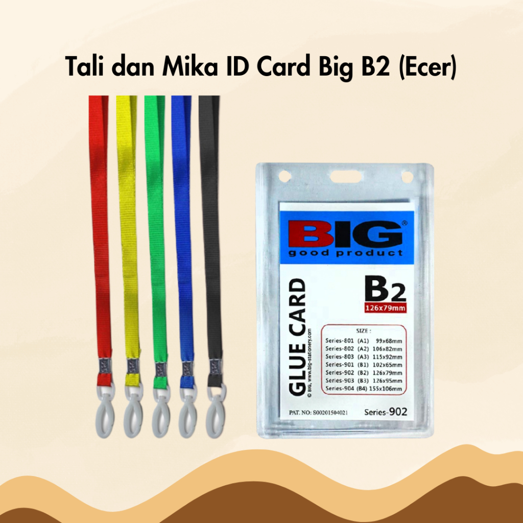 

Paket Tali dan Tempat ID Card BIG Ukuran B2 Ecer Per Pcs Satuan