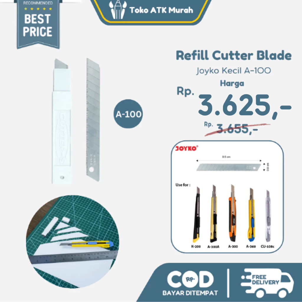 

Isi Kater Kecil A-100 Joyko / Refill Cutter Blade