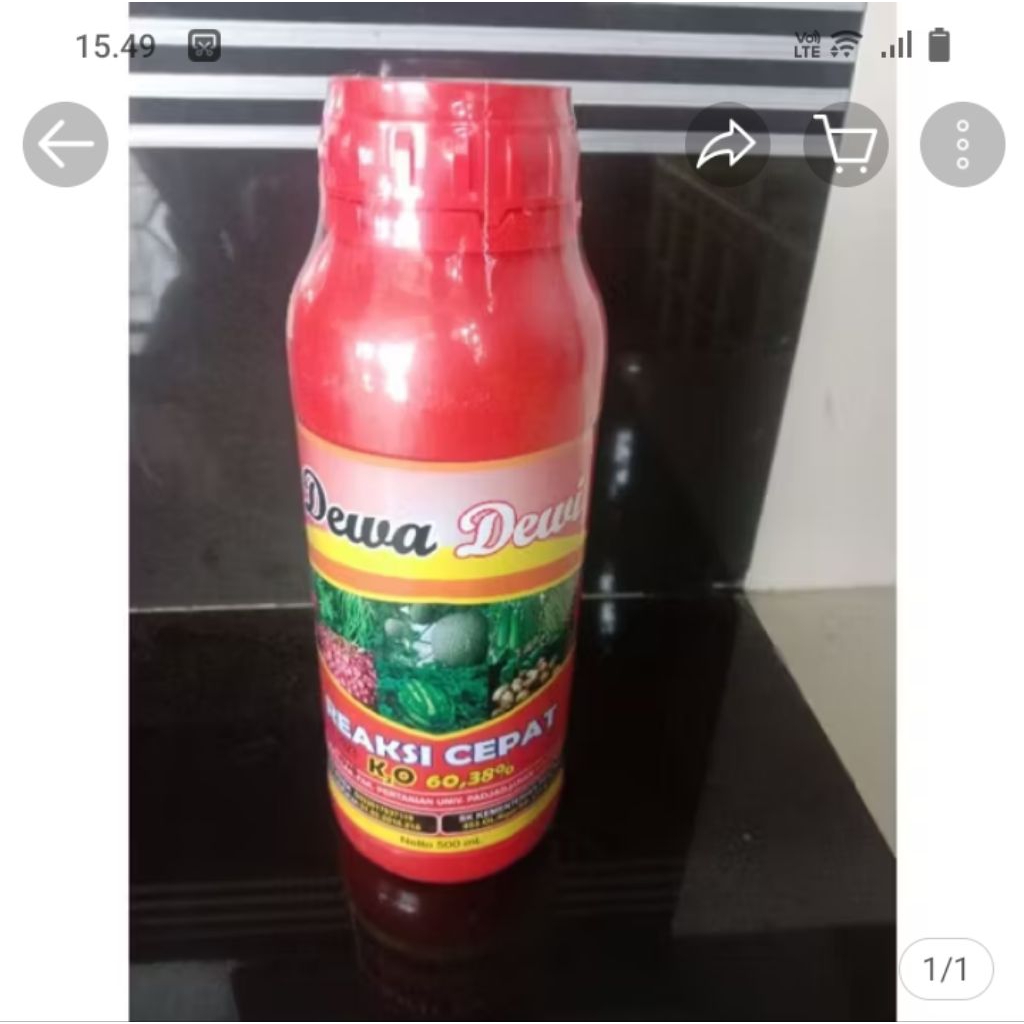 DEWA DEWI/kcl cair/kcl dewa dewi/pupuk kcl cair/pupuk pembesar umbi/ pupuk pembesar buah / kemasan 5