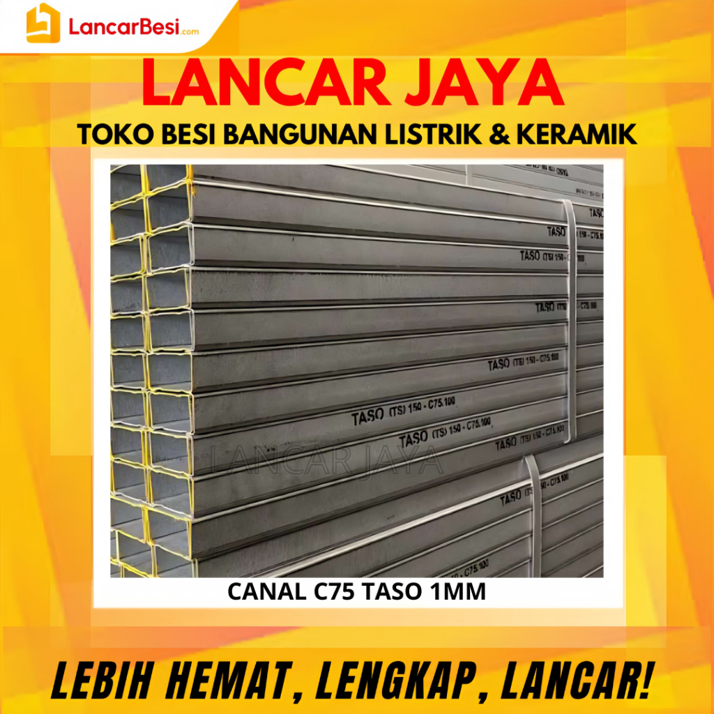 Canal C Atau Baja Ringan C75 Taso 1,0mm Hanya Area Jogja & Sekitarnya