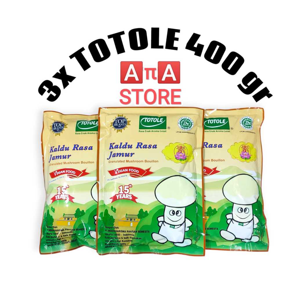 

Kaldu Jamur Totole 400gr x 3 pcs