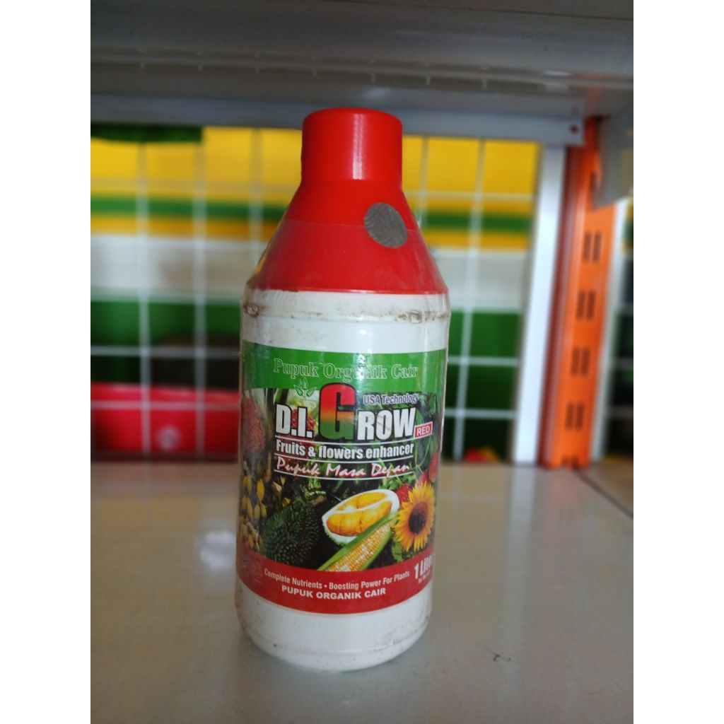 d.i Grow merah pupuk organic kemasan 1liter.