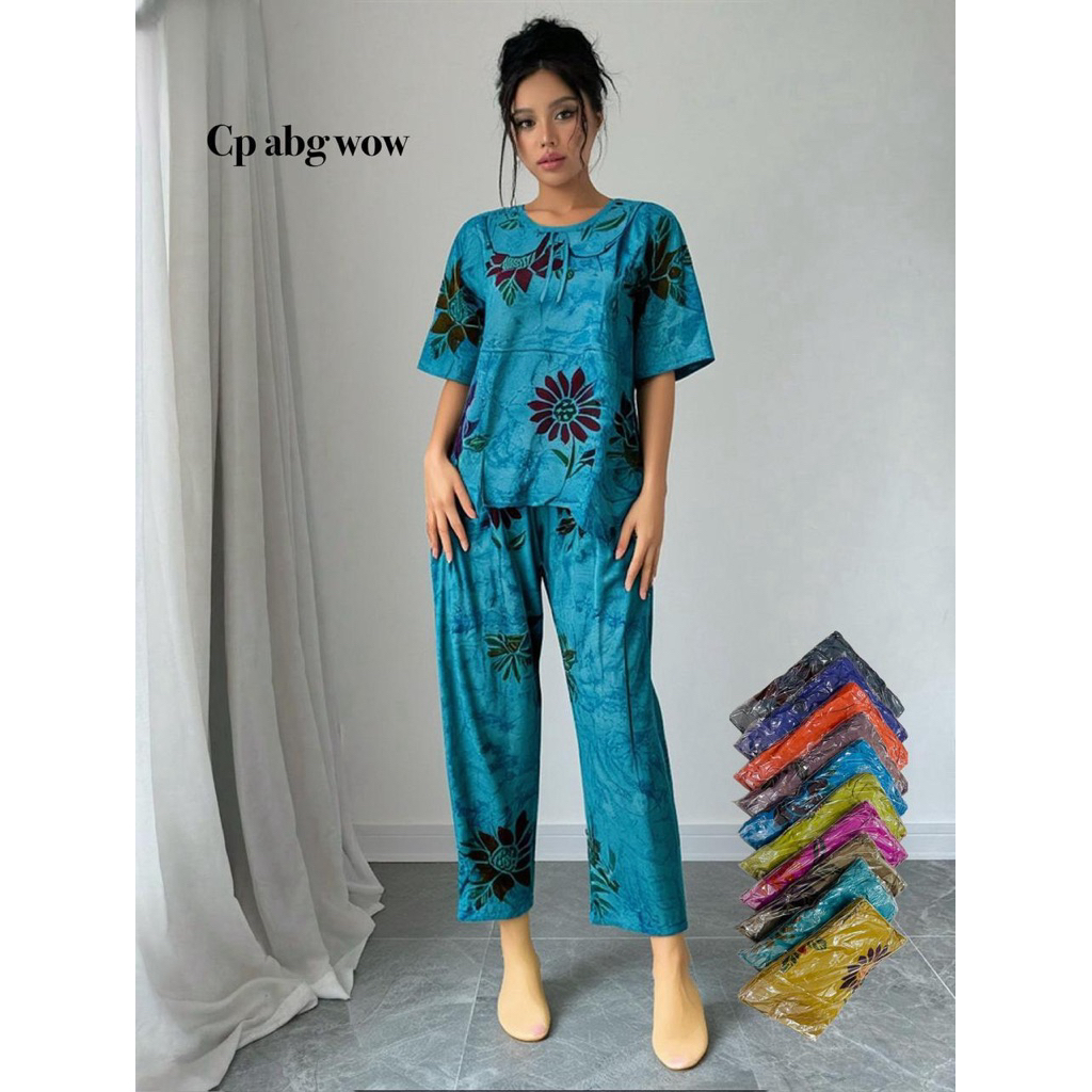 Batik motif sunan Celana panjang tangan 3/4 cp batik