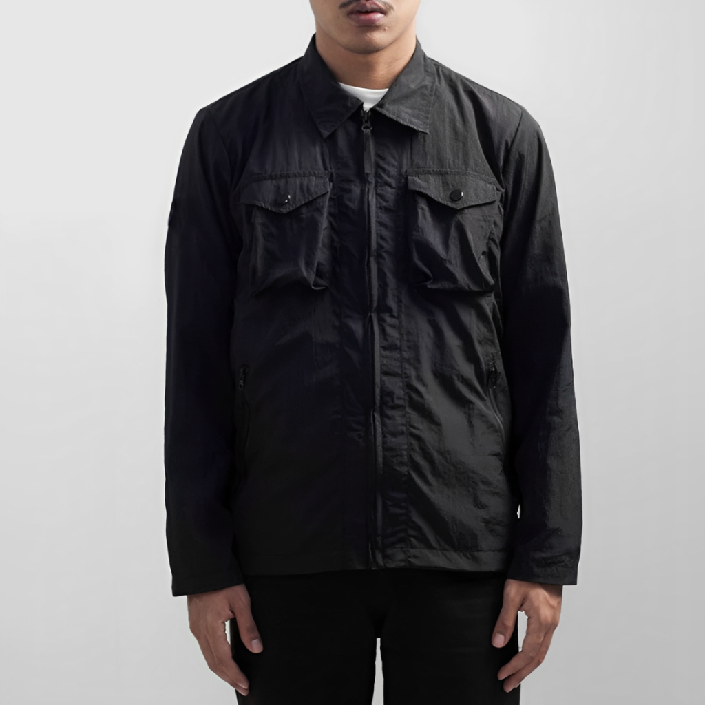 Overshirt Jacket Connoisseur Black - Overshirt Jacket - Jaket Pria Kerah Kemeja - Casual Outfit
