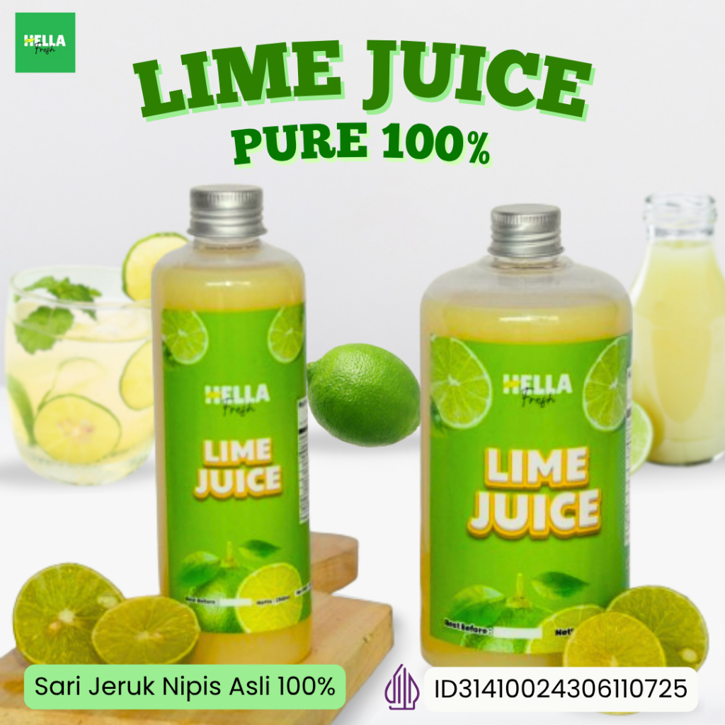 

Hella Fresh Jeruk Nipis Peras Asli / Lime Juice Halal / Air Jeruk Nipis Original Diet Detok Sehat
