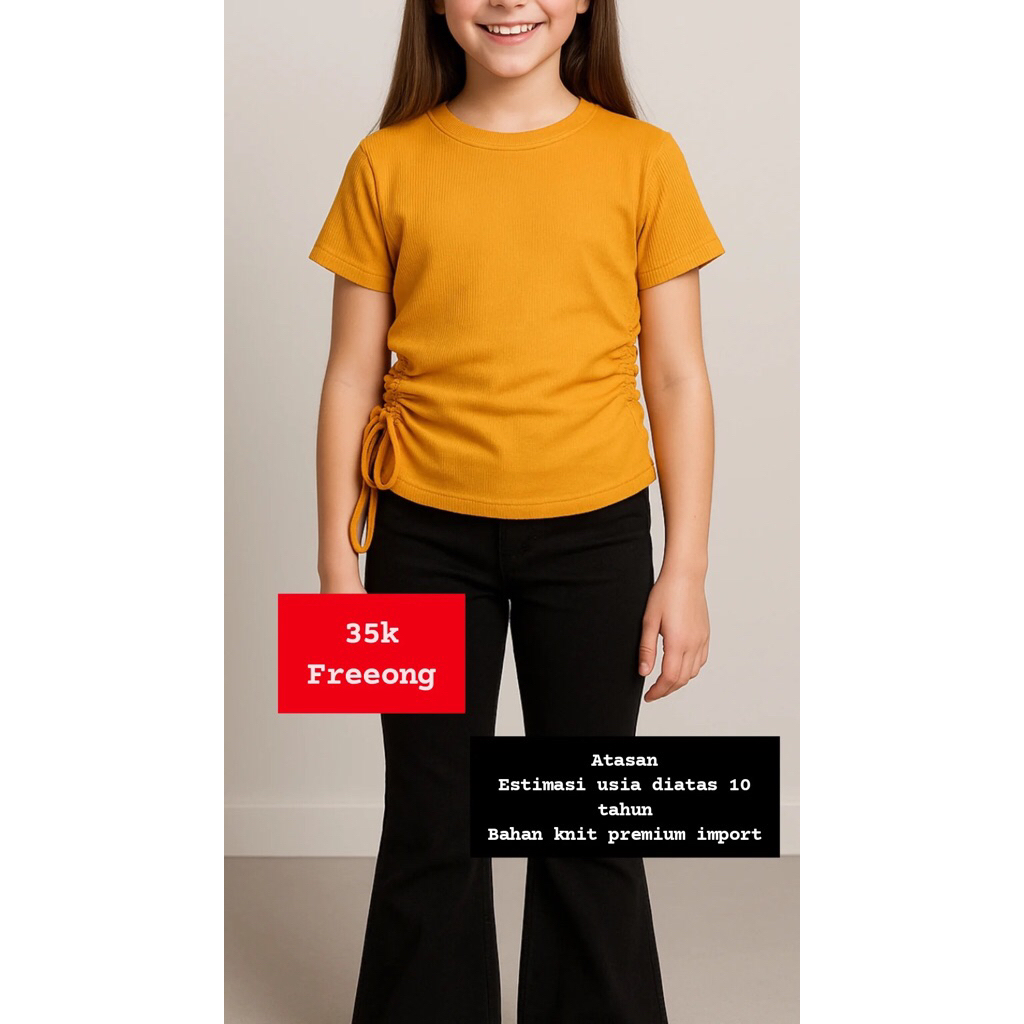 Atasan Knit Ramise Anak Perempuan Import