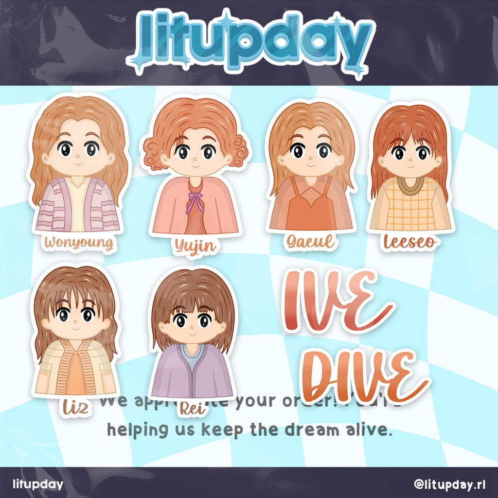 

Stiker Kpop IVE Die Cut | Stiker Kpop | Anti Air