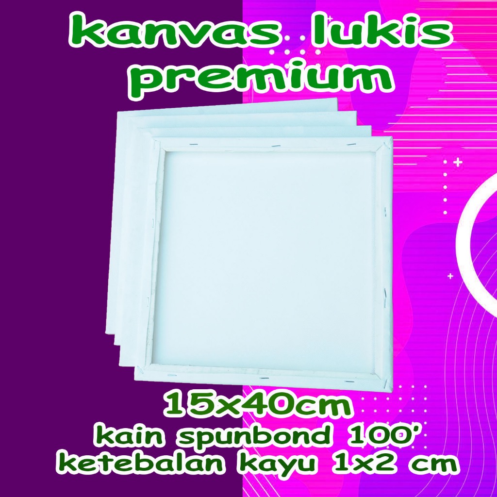 

kanvas lukis premium 15x40cm kain spunbond tebbal 100'