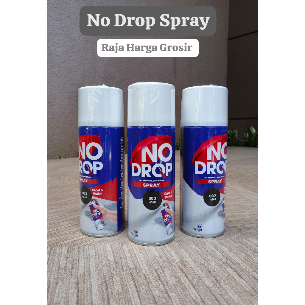 Cat No Drop Spray 400cc Hitam Anti Bocor // No Drop Cat Anti Bocor Spray