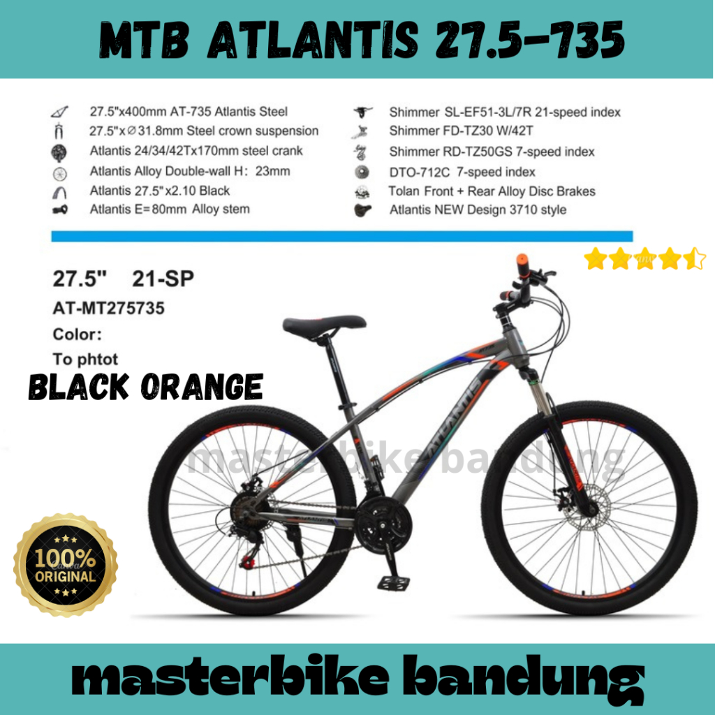 Sepeda Gunung MTB ATLANTIS 735 UKURAN 20 / 26 dan 27.5 inc / Sepeda Gunung ORIGINAL