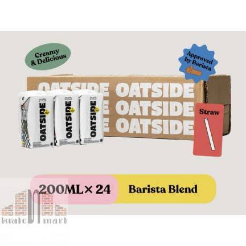 

Susu oatside (kartonan) dengan sedotan