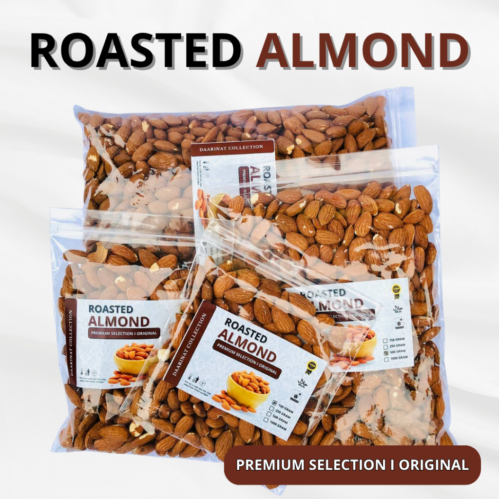 

KACANG ALMOND PANGGANG ORIGINAL PREMIUM 1 KG I 500 GRAM I 250 GRAM I 150 GRAM - ROASTED ALMOND