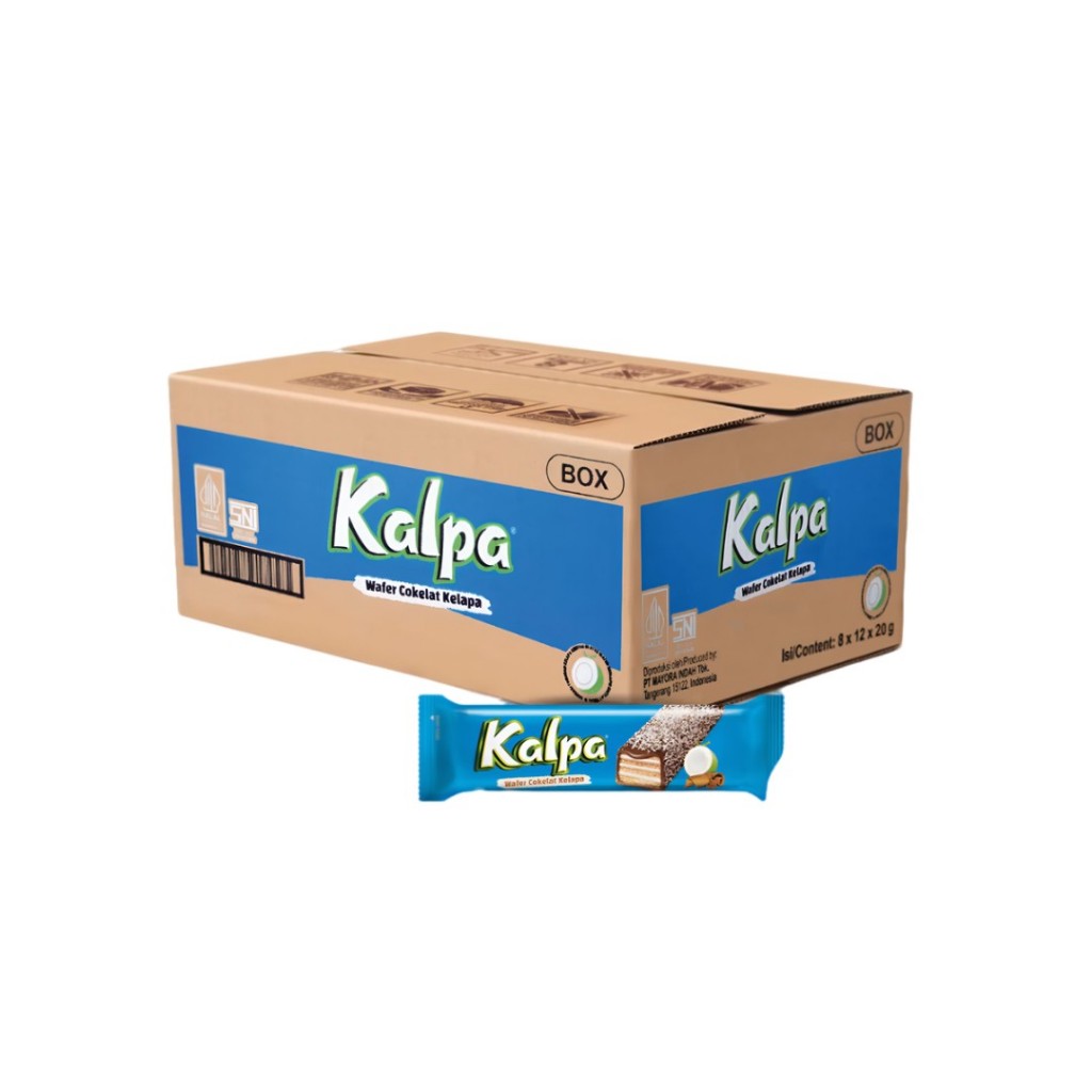 

Kalpa Wafer Cokelat Kelapa – 1 Karton Isi 8 Box | Wafer Cokelat Dengan Taburan Kelapa Renyah Gurih Manis Camilan Praktis Snack Enak Favorit Keluarga Paket Hemat Isi Karton