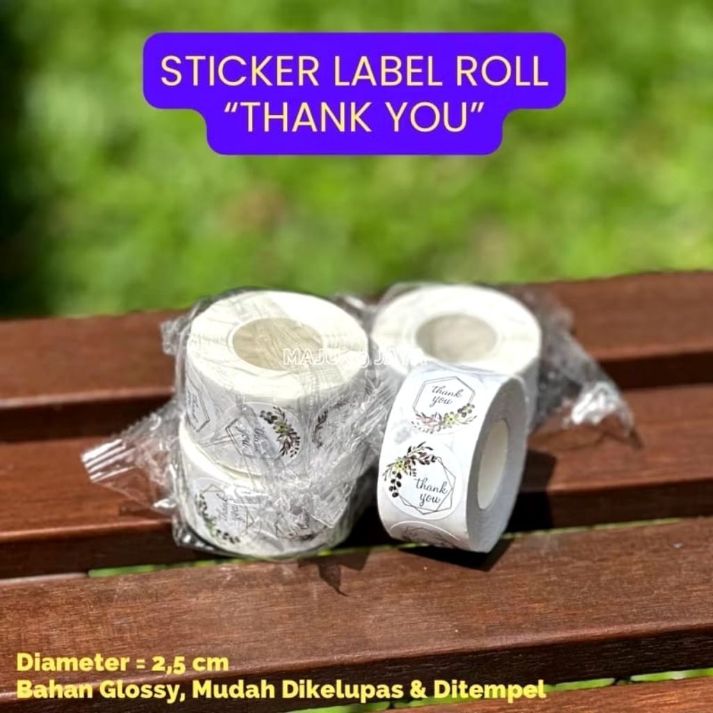 

STICKER LABEL ROLL THANK YOU ISI 500 PCS / STIKER ROLL LABEL BULAT TERIMA KASIH TERIMAKASIH WARNA SEAL LABEL / STIKER THANK YOU
