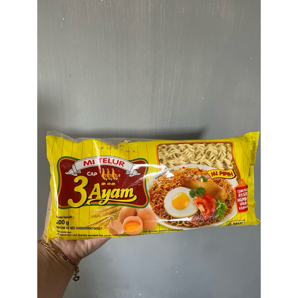 

Mie Telur cap 3Ayam Kuning 200gram