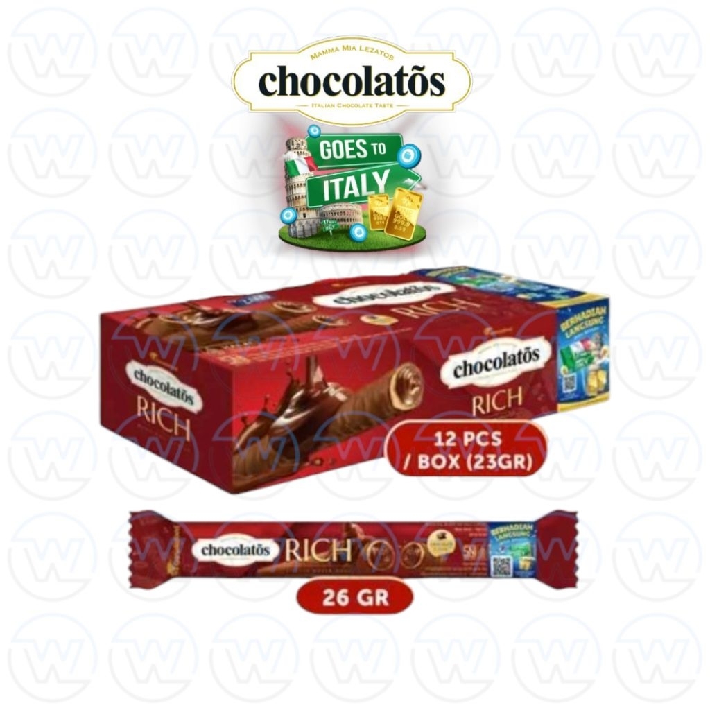 

Chocolatos Rich Coated Wafer Roll 20gr × 12pcs