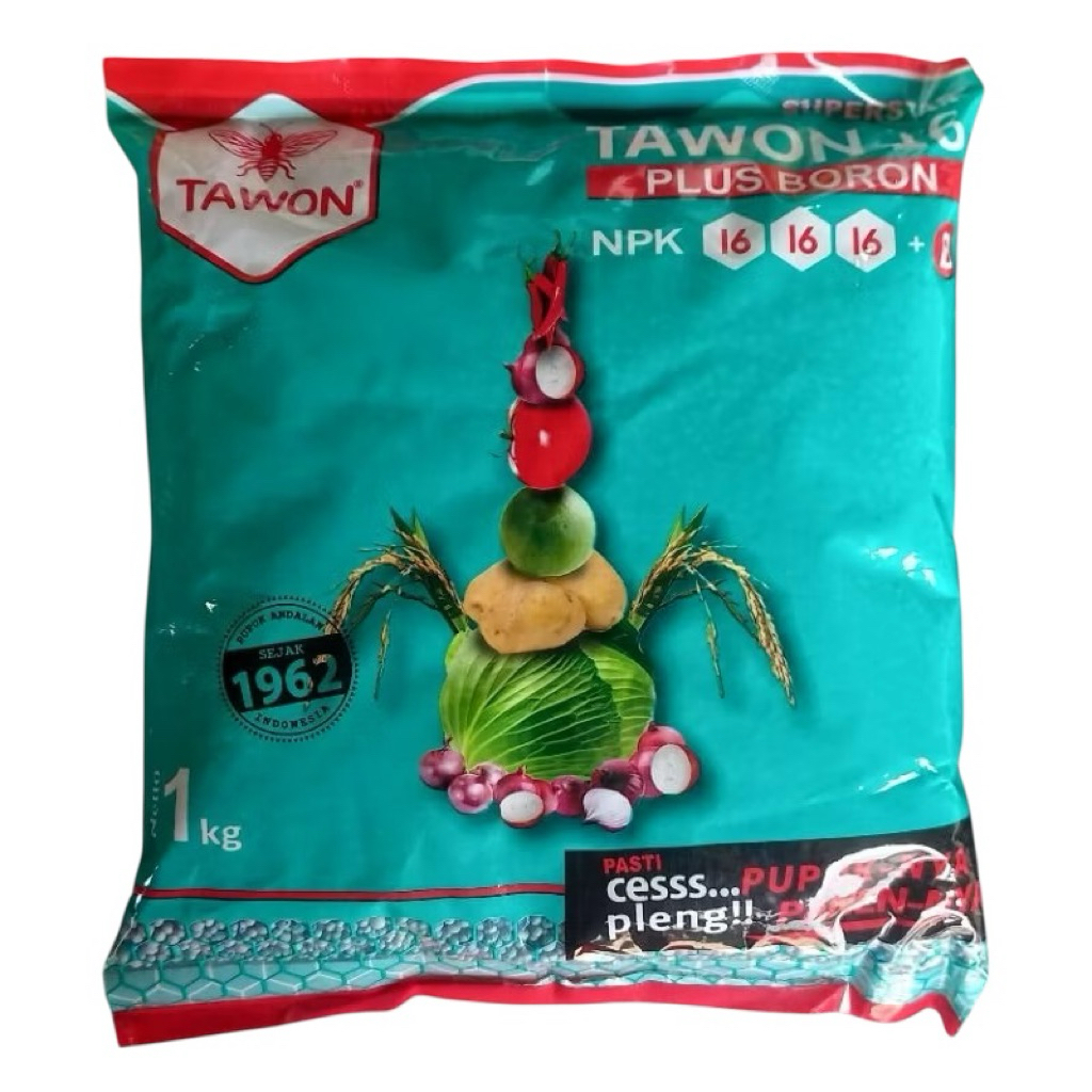NPK TAWON 16-16-16 KEMASAN 1 KG PLUS BORON/PUPUK DAUN TAWON