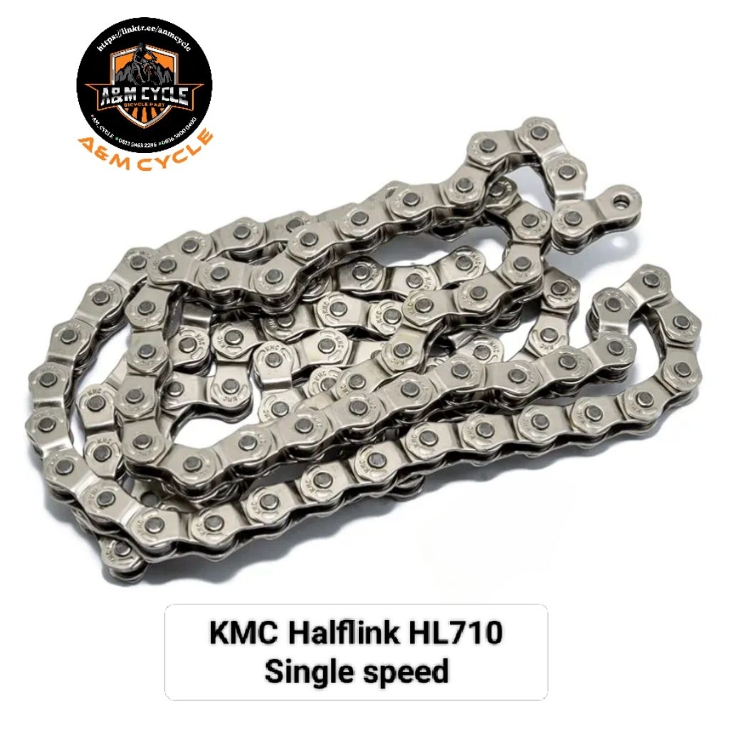 Rantai sepeda BMX single speed KMC Halflink HL710 1 speed 100 link not YBN KMC half link