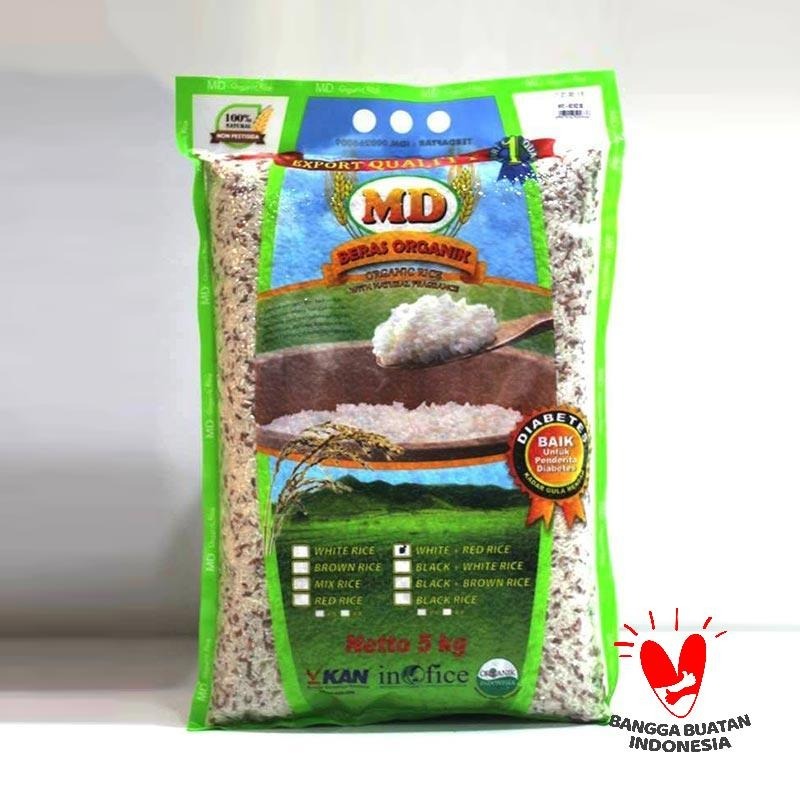 

[oddsolshop] pekanbaru/MD Beras Organik White & Red Rice 5KG