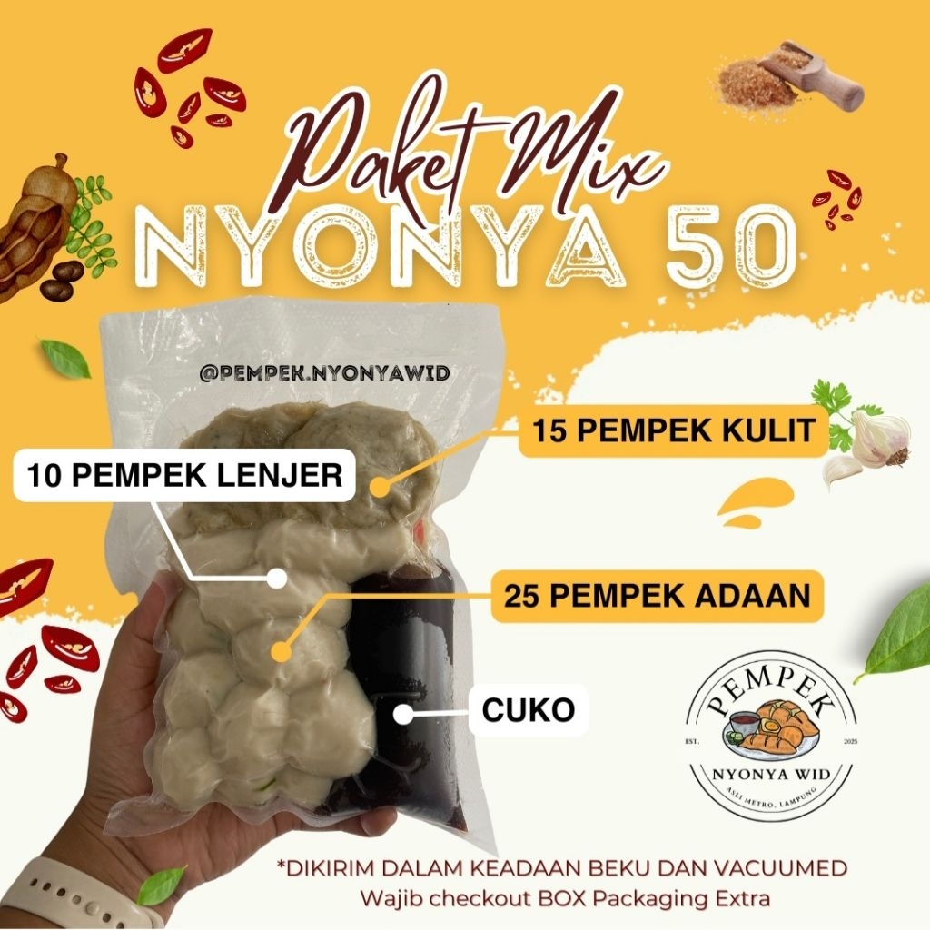 

Pempek Nyonya Wid Mix 50 (Frozen)