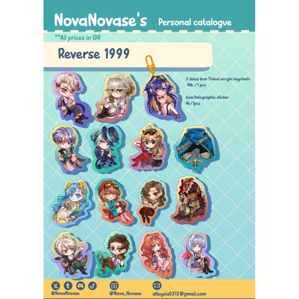 Reverse 1999 keychain n plushie