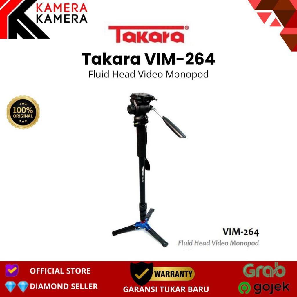 Monopod Kamera Dslr Takara VIM-264 Fluid Head Video monopod + Monopod Bag